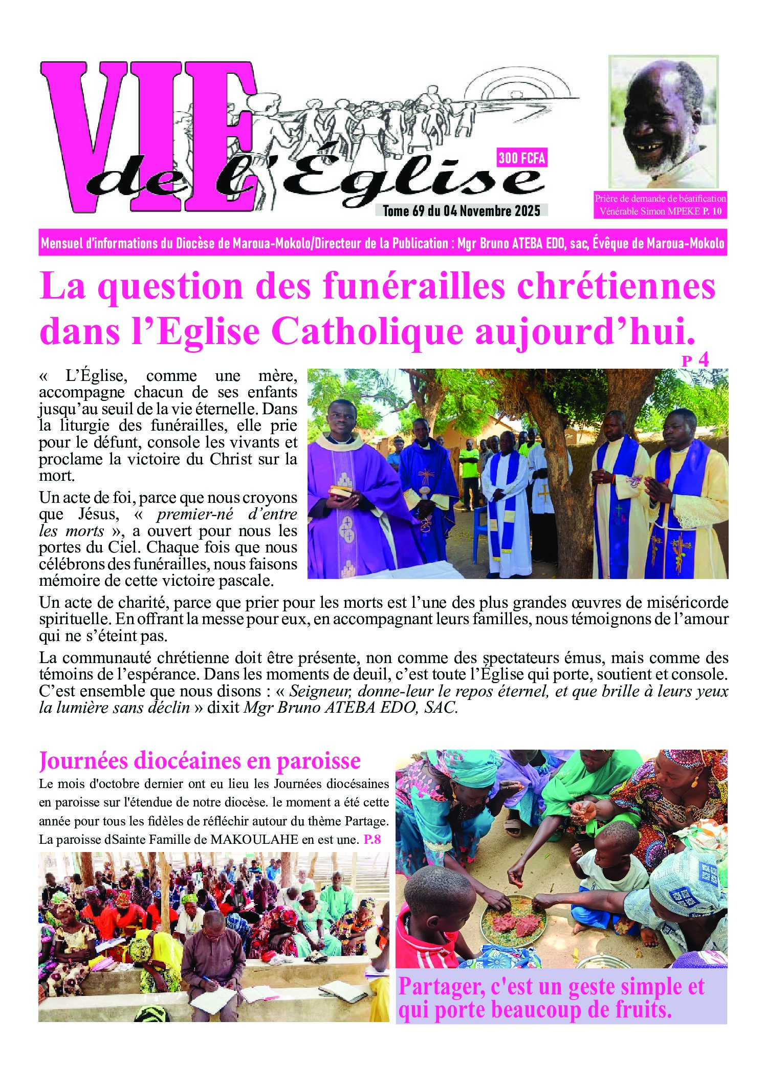 Cloture de l'annee du Jubile de l'Esperance au niveau zonal et diocesain